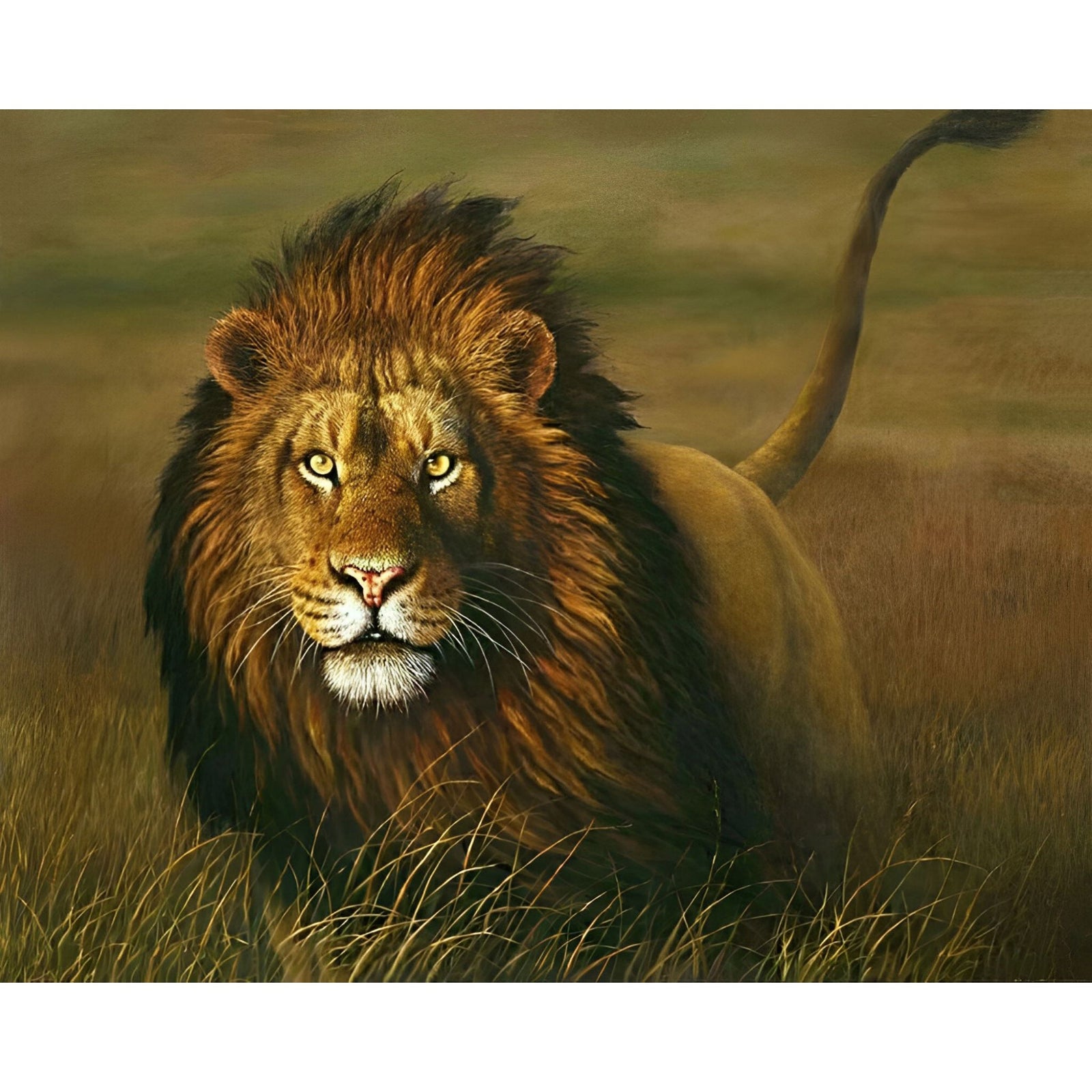 A Proud Lion | Diamond Painting Design - Full Drill Diamond Art with 5d Square or Round Diamonds - AB Drills Available