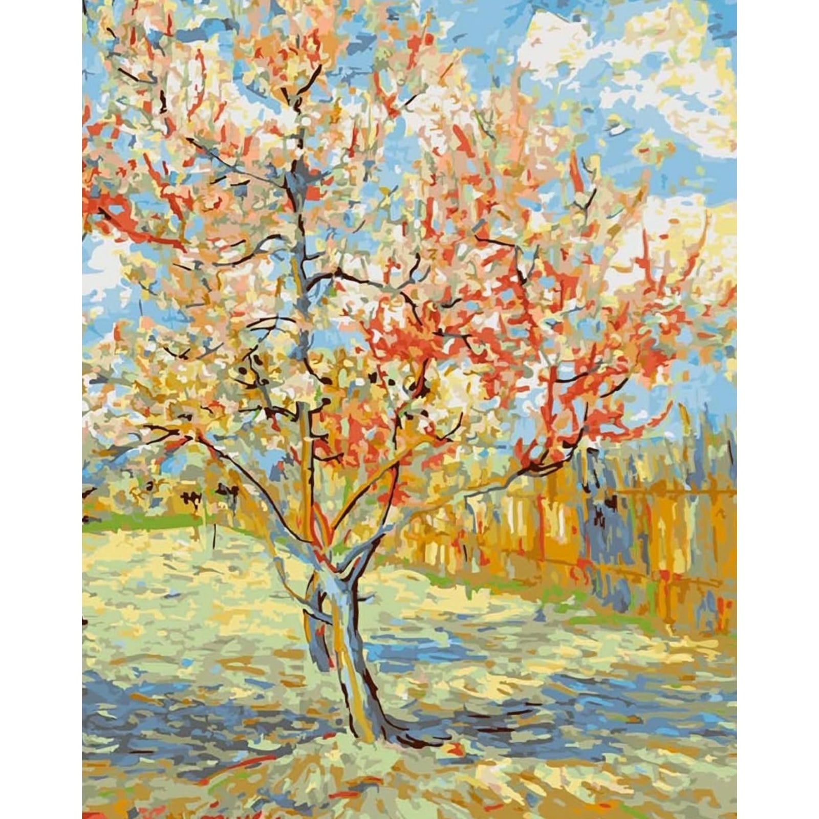 Pink Peach Trees - Van Gogh | Diamond Painting Design - Full Drill Diamond Art with 5d Square or Round Diamonds - AB Drills Available