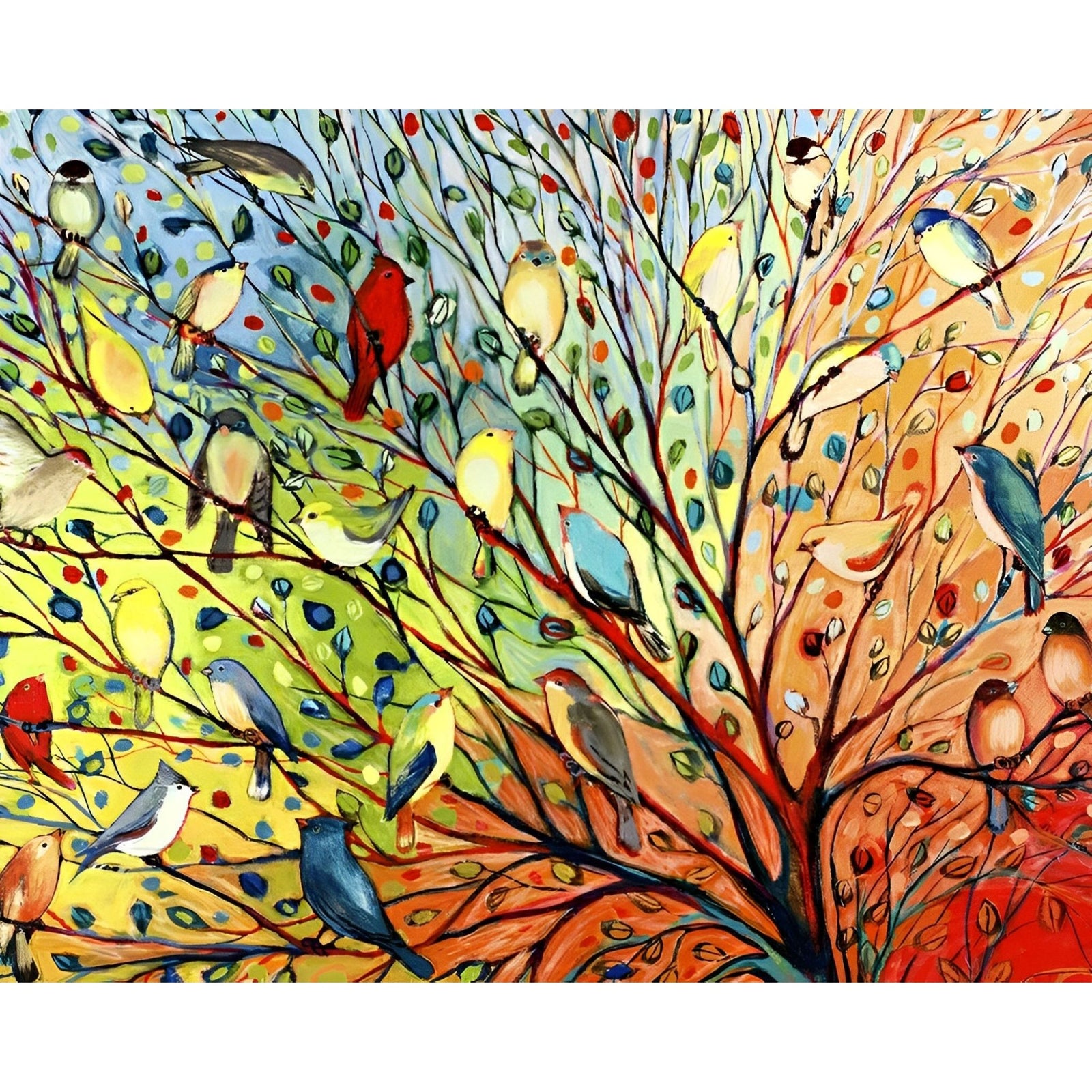 Birds Tree | Diamond Painting Design - Full Drill Diamond Art with 5d Square or Round Diamonds - AB Drills Available