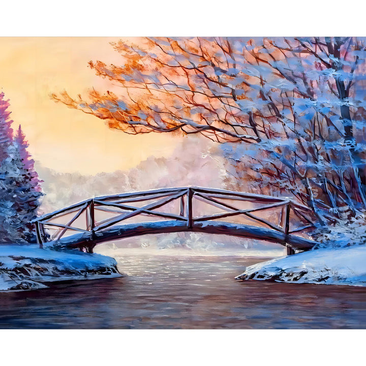 Snow Covered Bridge | Diamond Painting