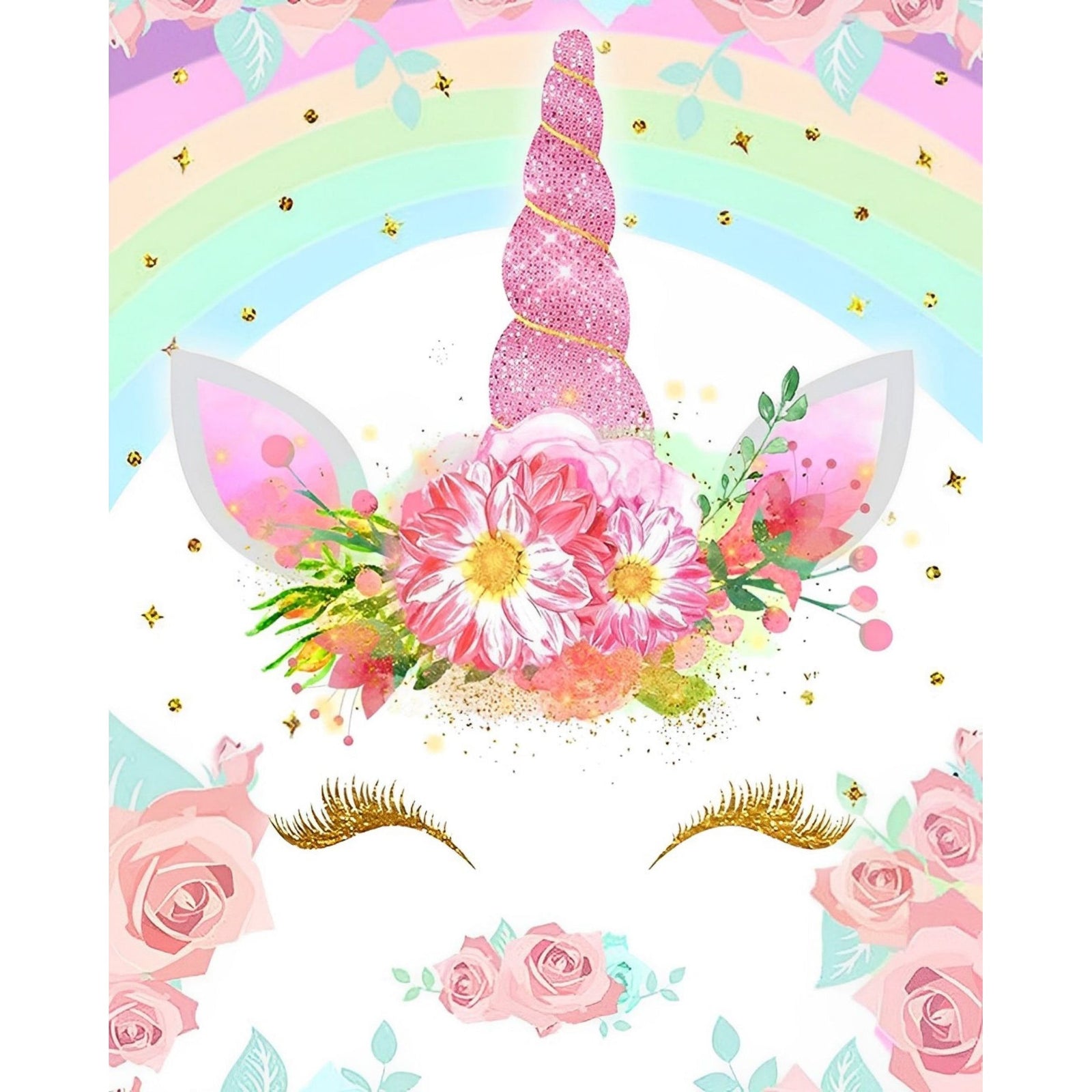 Cute Unicorn | Diamond Painting Design - Full Drill Diamond Art with 5d Square or Round Diamonds - AB Drills Available