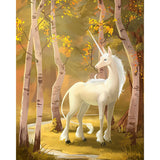 White Unicorn | Diamond Painting Design - Full Drill Diamond Art with 5d Square or Round Diamonds - AB Drills Available