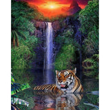 Waterfall in Norway | Diamond Painting Design - Full Drill Diamond Art with 5d Square or Round Diamonds - AB Drills Available