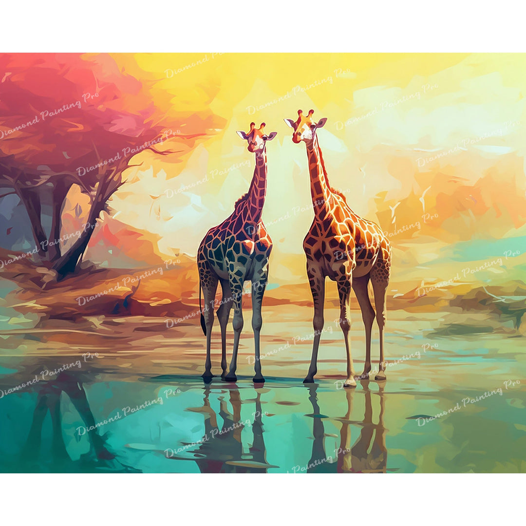 Graceful Giraffes | Diamond Painting