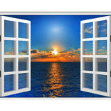 Ocean Window View | Diamond Painting Design - Full Drill Diamond Art with 5d Square or Round Diamonds - AB Drills Available