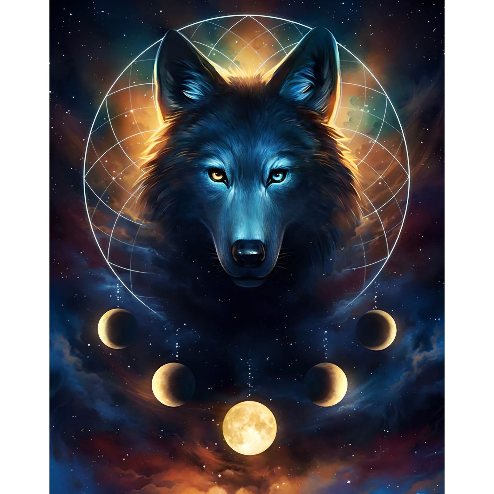 Wolves as Dreamcatcher Framed 5D outlet Diamond Painting