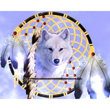 Wolf Dreamcatcher | Diamond Painting Design - Full Drill Diamond Art with 5d Square or Round Diamonds - AB Drills Available