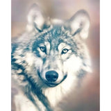 Glowing Wolf | Diamond Painting Design - Full Drill Diamond Art with 5d Square or Round Diamonds - AB Drills Available