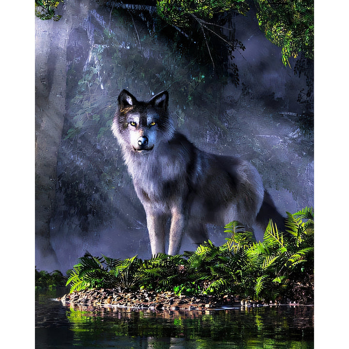 Wolf in the Forest | Diamond Painting