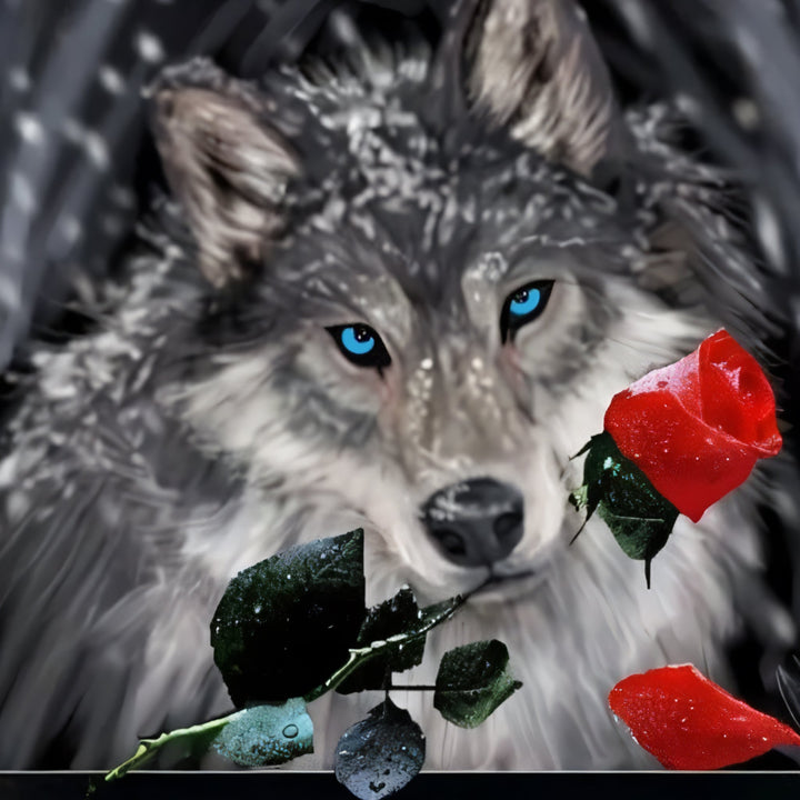 Wolf Rose | Diamond Painting