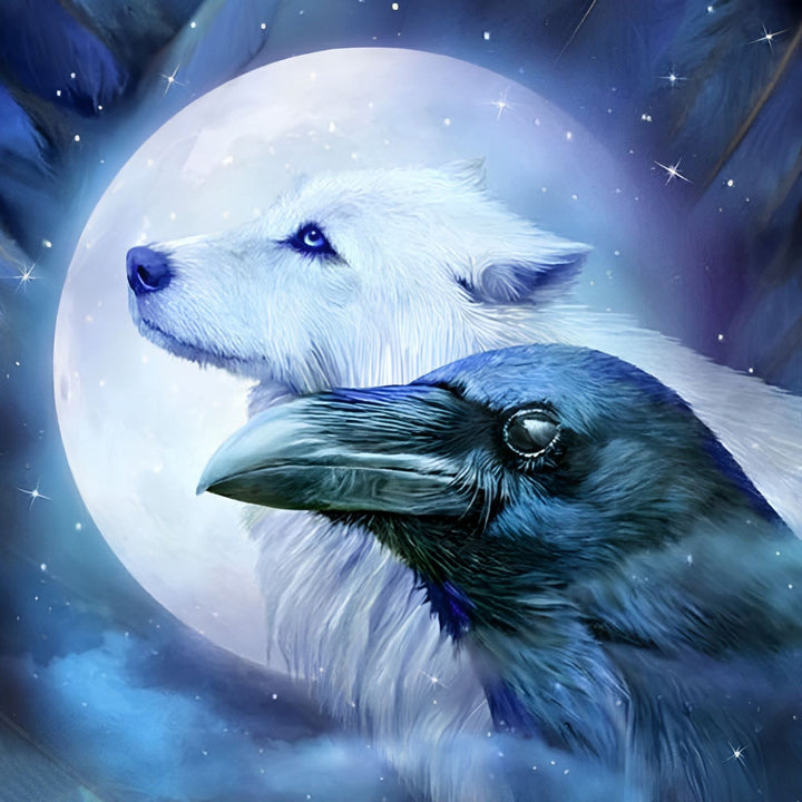 Wolf and Raven | Diamond Painting
