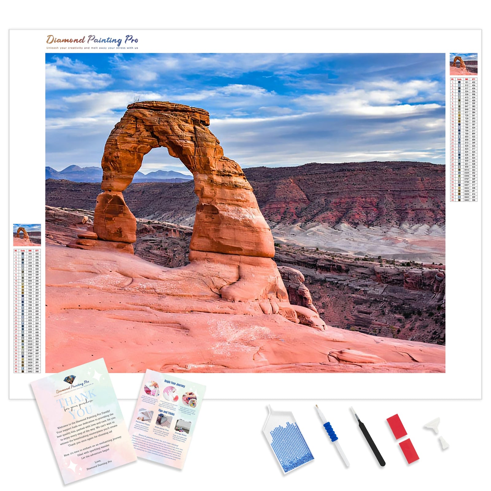 Arches National Park | Diamond Painting Kit - Full Drill - Square or Round Diamonds with AB Drills Option