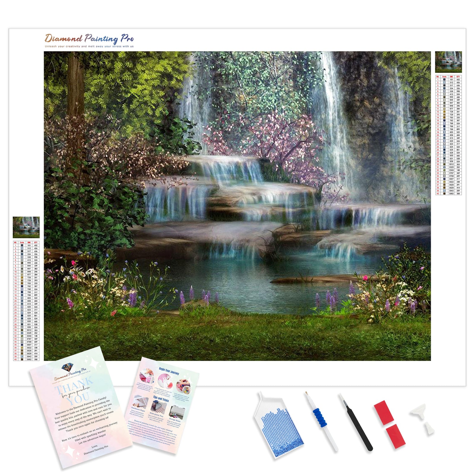 Fairy Cascade | Diamond Painting Kit - Full Drill - Square or Round Diamonds with AB Drills Option