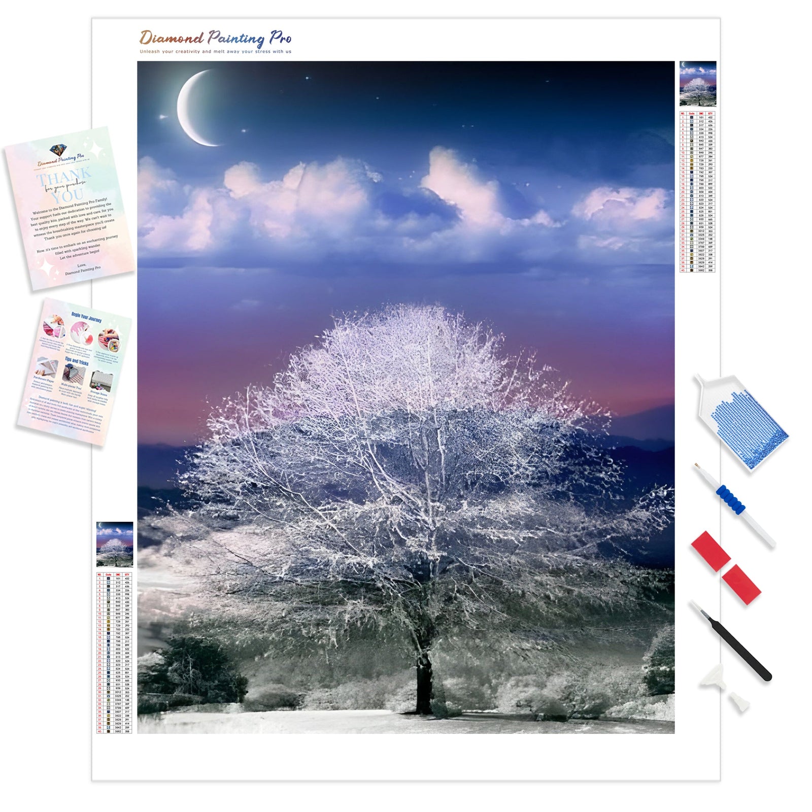 Fantasy Winter Scene | Diamond Painting Kit - Full Drill - Square or Round Diamonds with AB Drills Option