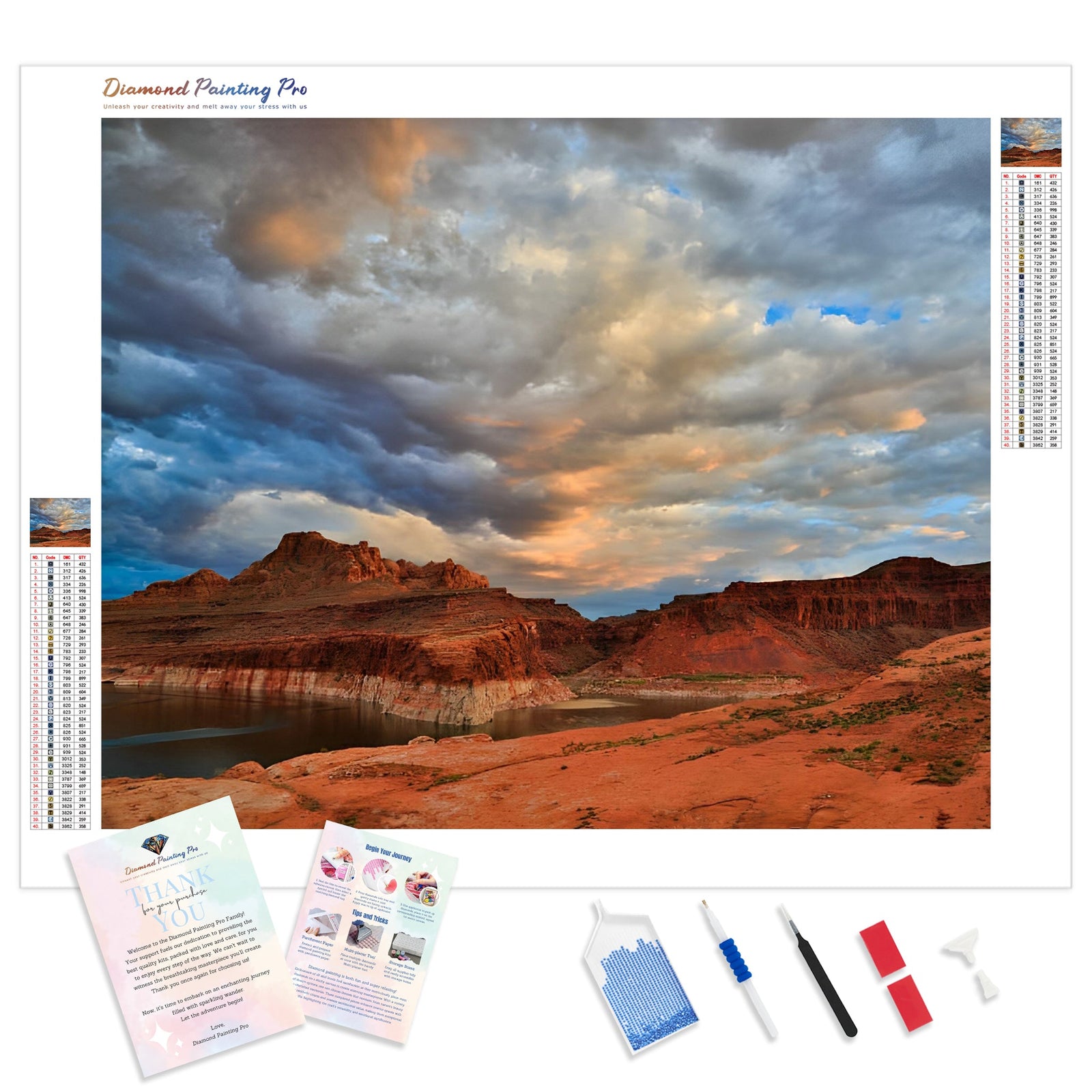 Lake Sunset | Diamond Painting Kit - Full Drill - Square or Round Diamonds with AB Drills Option