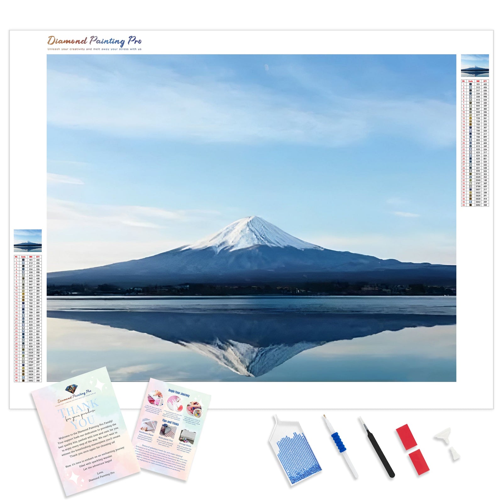 Mount Fuji | Diamond Painting Kit - Full Drill - Square or Round Diamonds with AB Drills Option