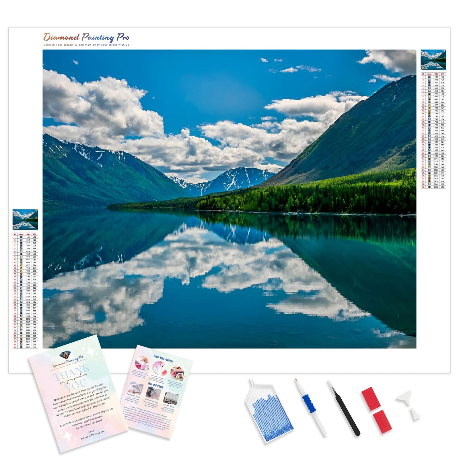 Reflections at Cooper Landing | Diamond Painting Kit - Full Drill - Square or Round Diamonds with AB Drills Option