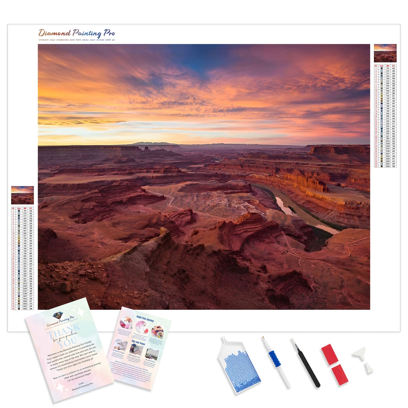 Sunrise over Dead Horse Point | Diamond Painting Kit - Full Drill - Square or Round Diamonds with AB Drills Option