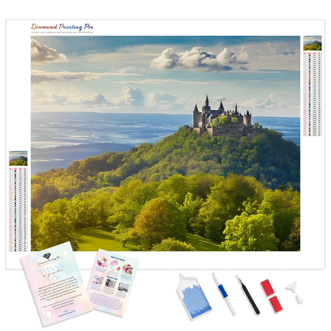 Hohenzollern Castle | Diamond Painting Kit - Full Drill - Square or Round Diamonds with AB Drills Option