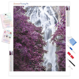 Klonglan Waterfall | Diamond Painting Kit - Full Drill - Square or Round Diamonds with AB Drills Option