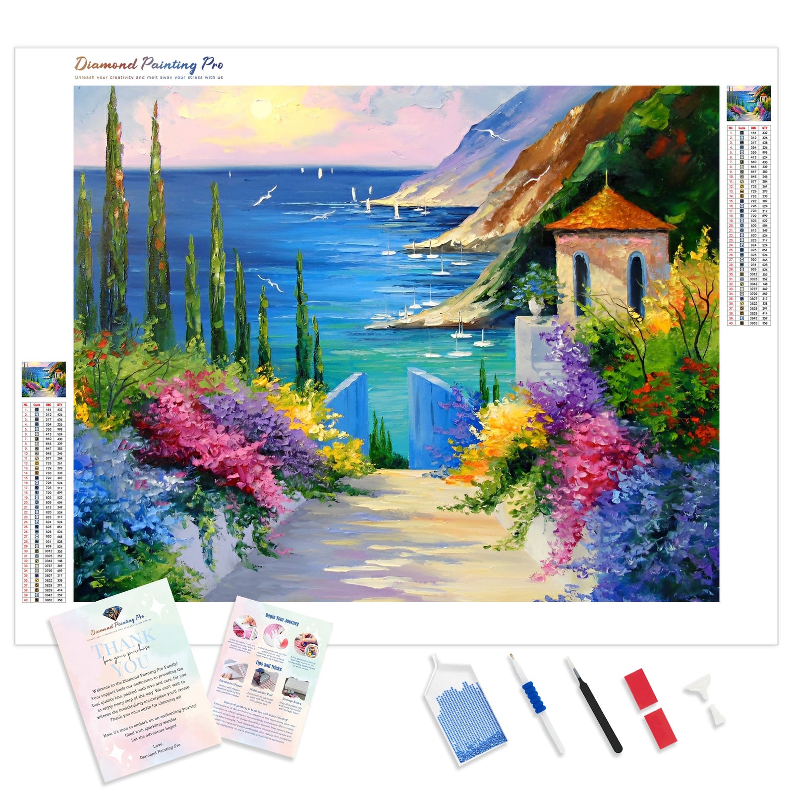 Summer Scenery | Diamond Painting Kit - Full Drill - Square or Round Diamonds with AB Drills Option