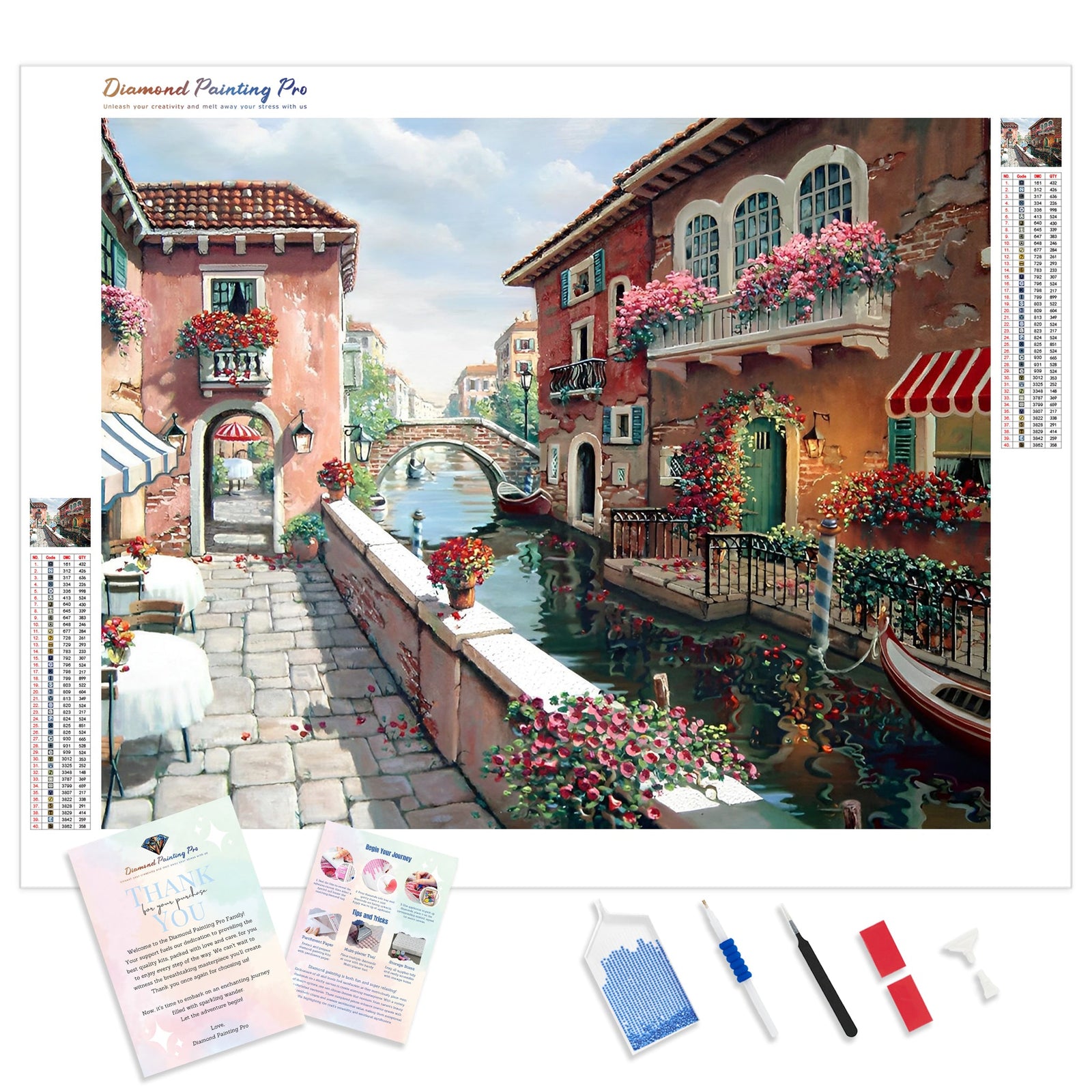 Corner View of the Town | Diamond Painting Kit - Full Drill - Square or Round Diamonds with AB Drills Option