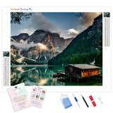 A Norwegian Fjord Cabin | Diamond Painting Kit - Full Drill - Square or Round Diamonds with AB Drills Option