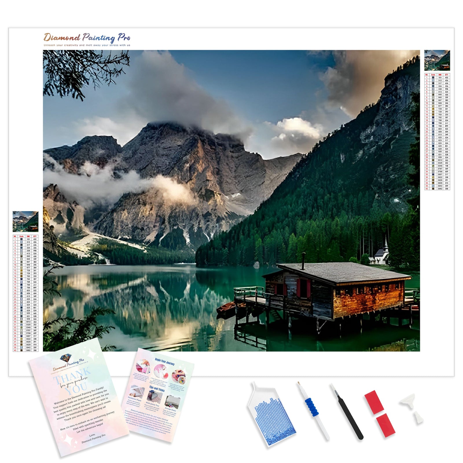 A Norwegian Fjord Cabin | Diamond Painting Kit - Full Drill - Square or Round Diamonds with AB Drills Option