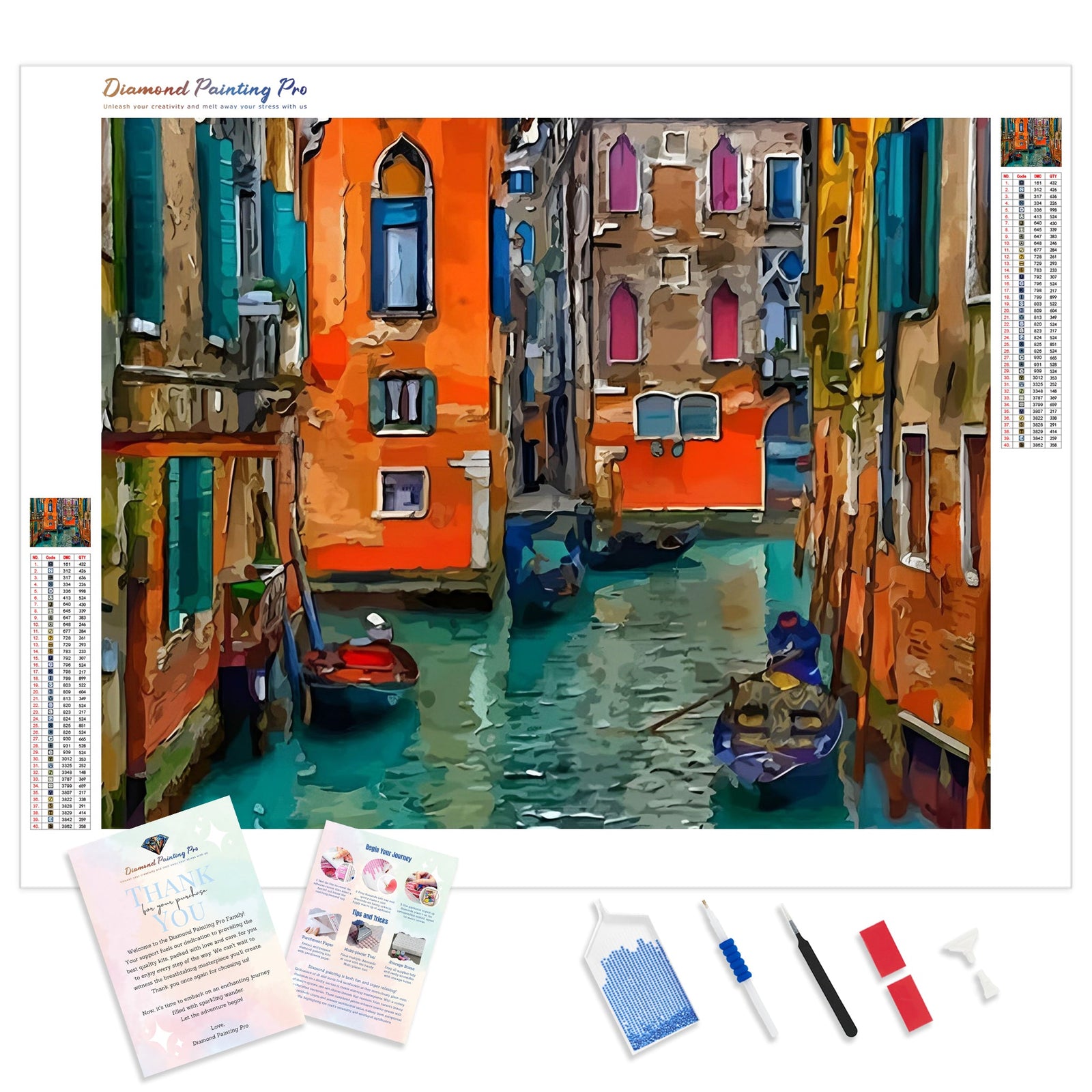 Colors of Venice | Diamond Painting Kit - Full Drill - Square or Round Diamonds with AB Drills Option