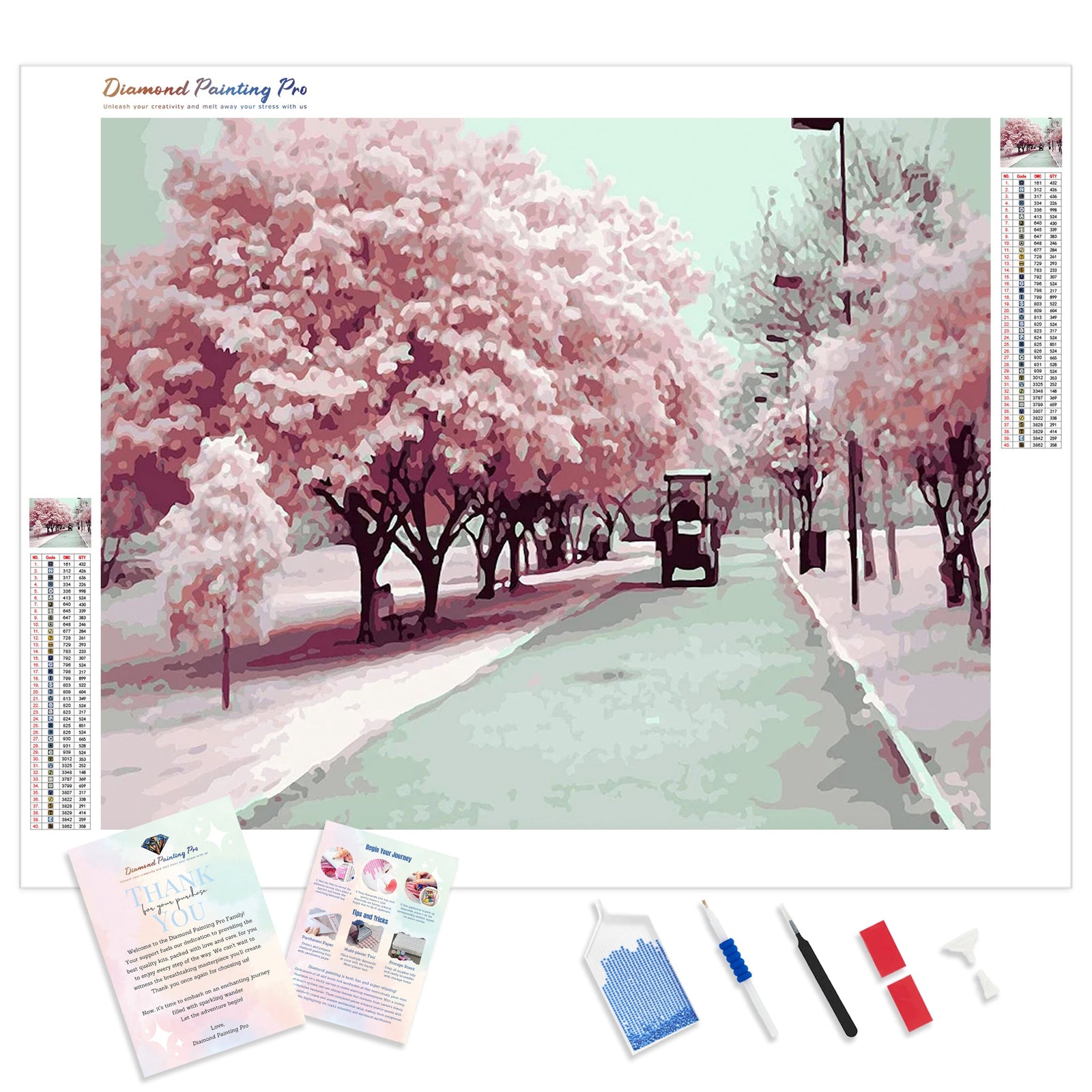 Cherry Blossom Season | Diamond Painting Kit - Full Drill - Square or Round Diamonds with AB Drills Option