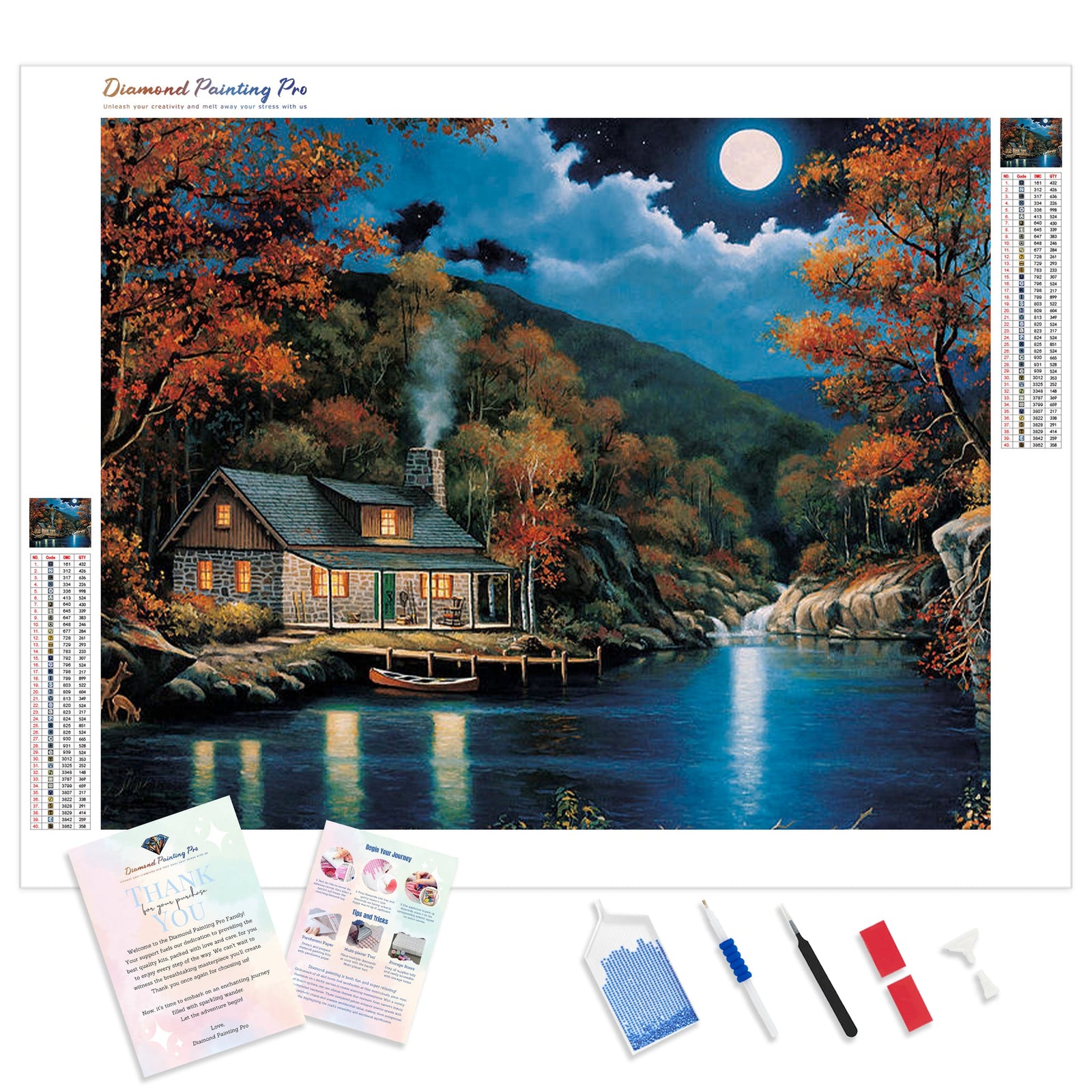 Moonlight | Diamond Painting Kit - Full Drill - Square or Round Diamonds with AB Drills Option