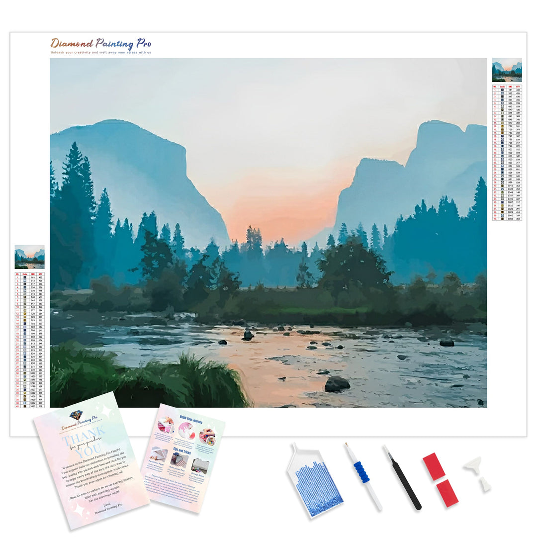 Sunset at the Mountains | Diamond Painting