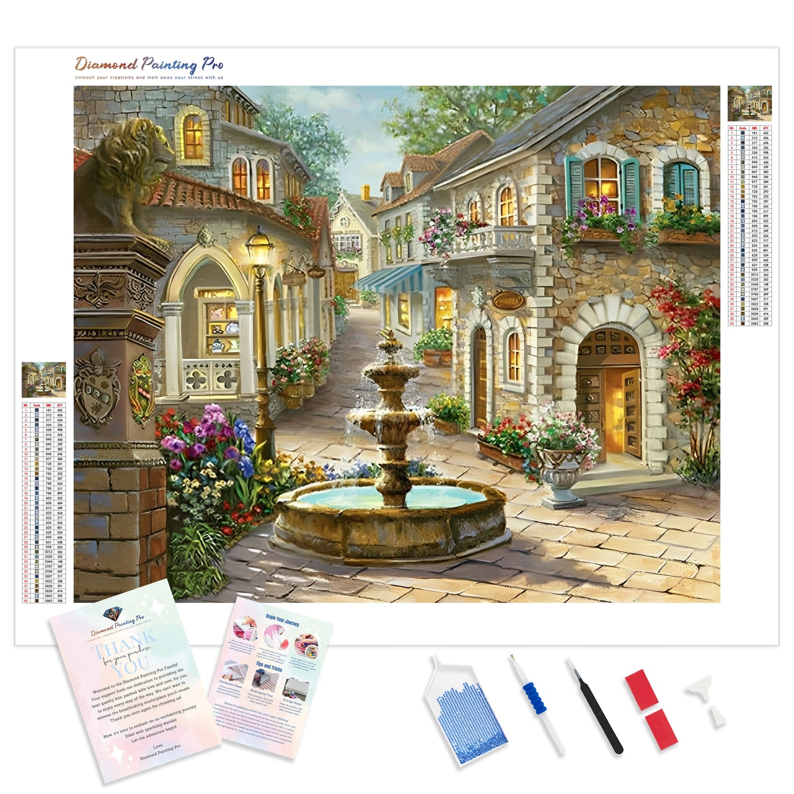 Fountain of Florence | Diamond Painting Kit - Full Drill - Square or Round Diamonds with AB Drills Option