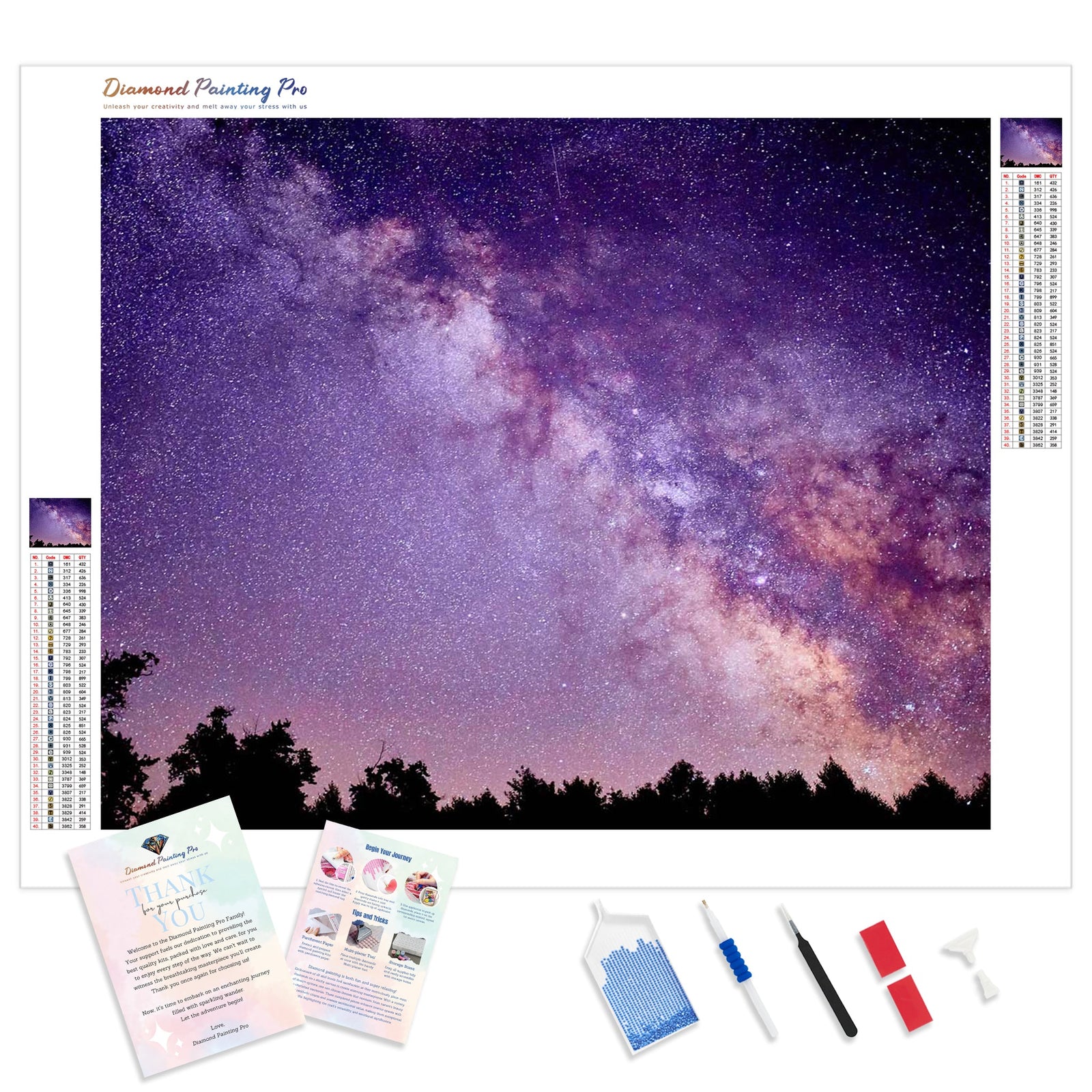 Starry Sky | Diamond Painting Kit - Full Drill - Square or Round Diamonds with AB Drills Option