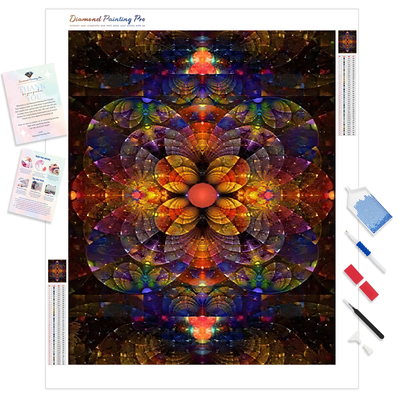 Mandalas Magic | Diamond Painting Kit - Full Drill - Square or Round Diamonds with AB Drills Option