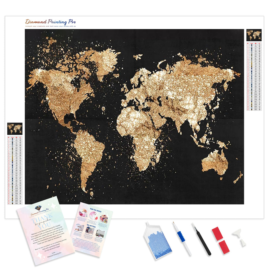 Map Diamond Painting Kits | Full Drill Diamond Art – Diamond Painting Pro