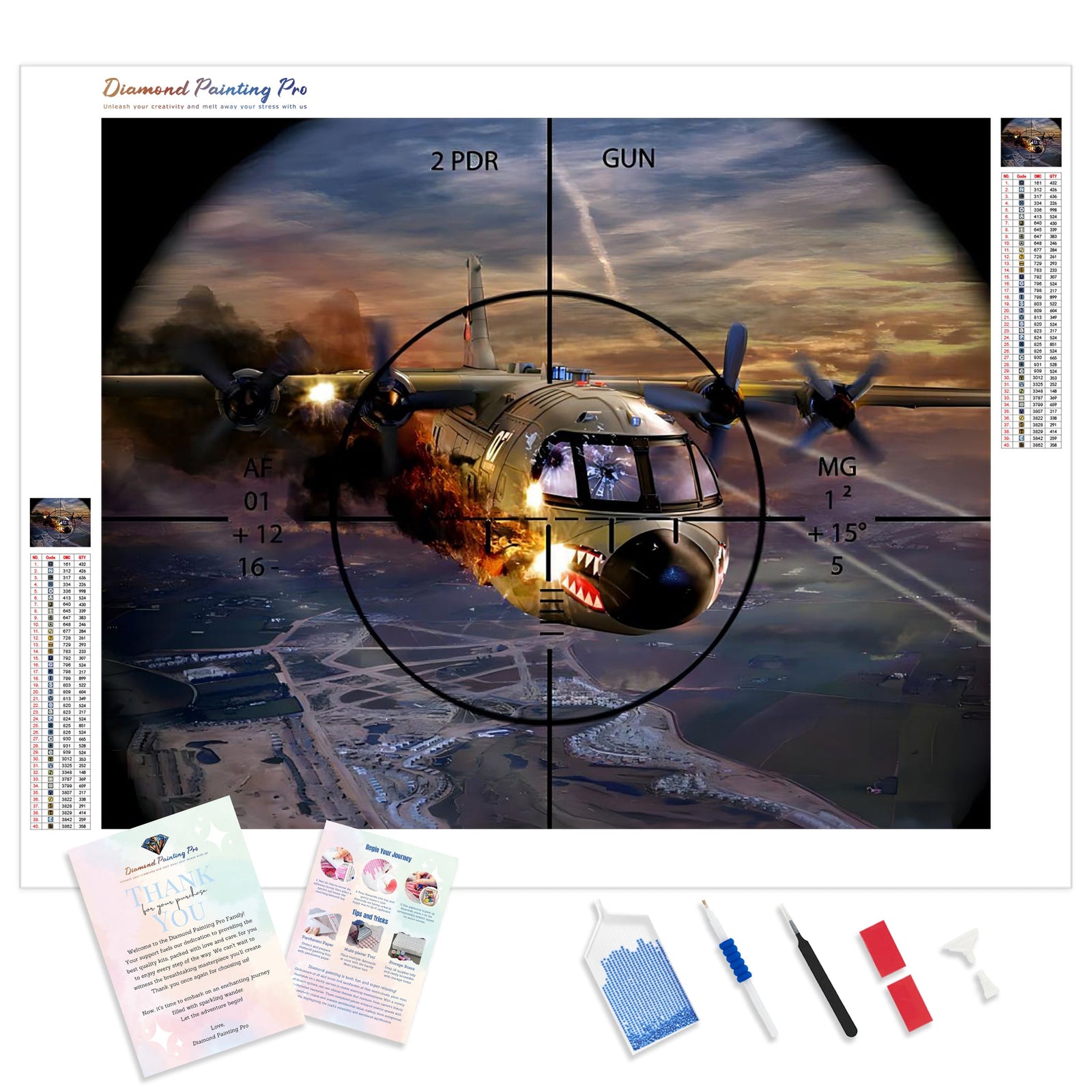 Target Acquired | Diamond Painting Kit - Full Drill - Square or Round Diamonds with AB Drills Option