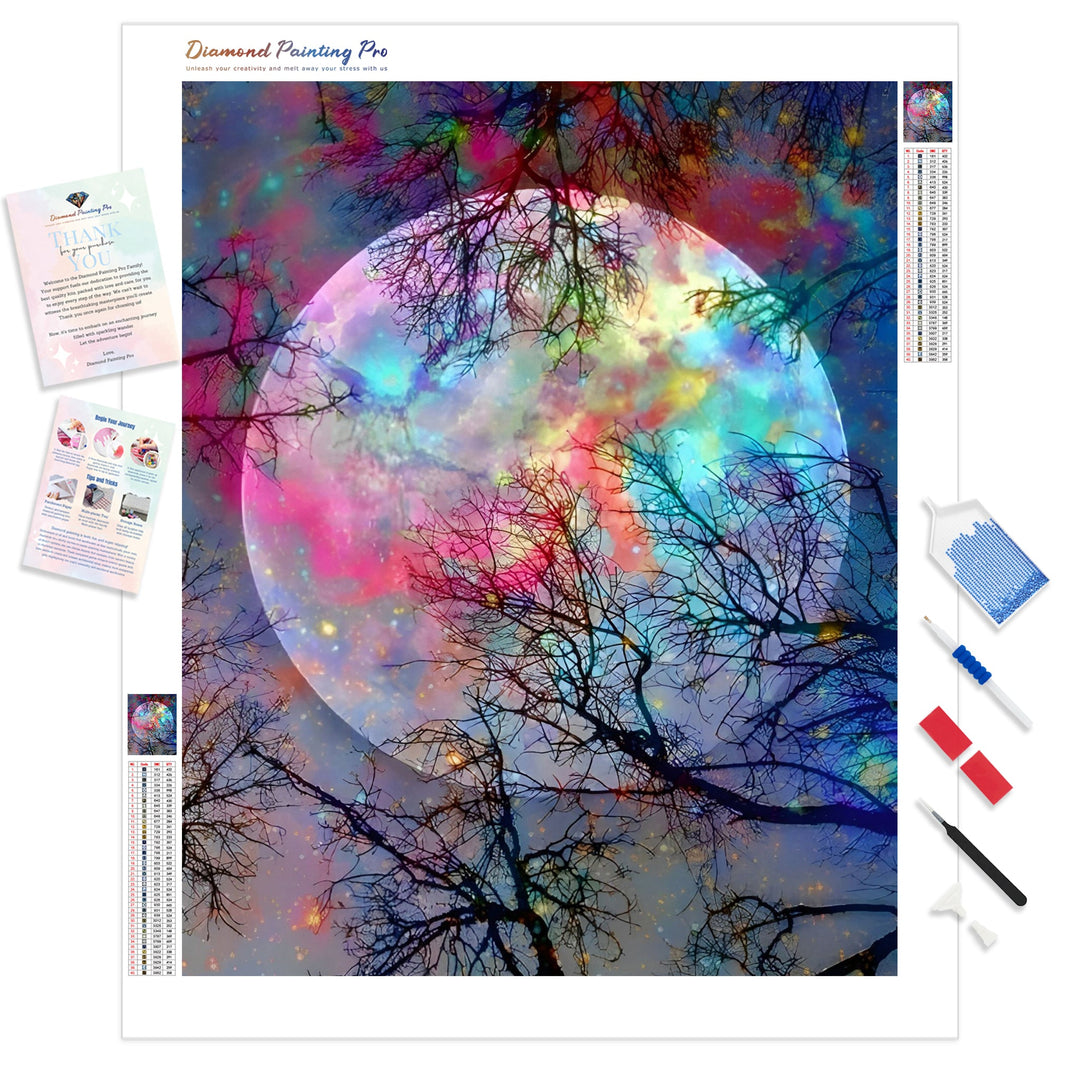 Psychedelic Moon | Diamond Painting