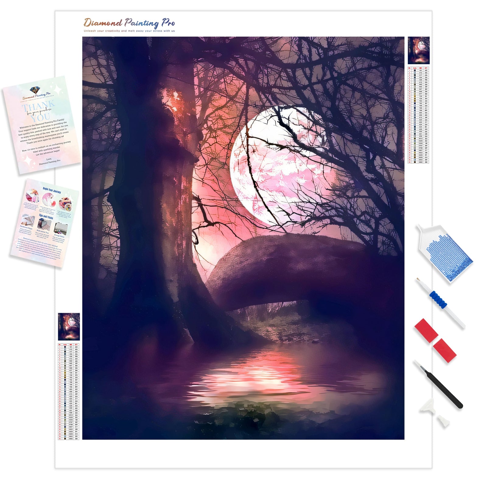 Mystic Moon | Diamond Painting Kit - Full Drill - Square or Round Diamonds with AB Drills Option