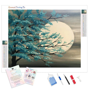 Moon Tree Landscape | Diamond Painting