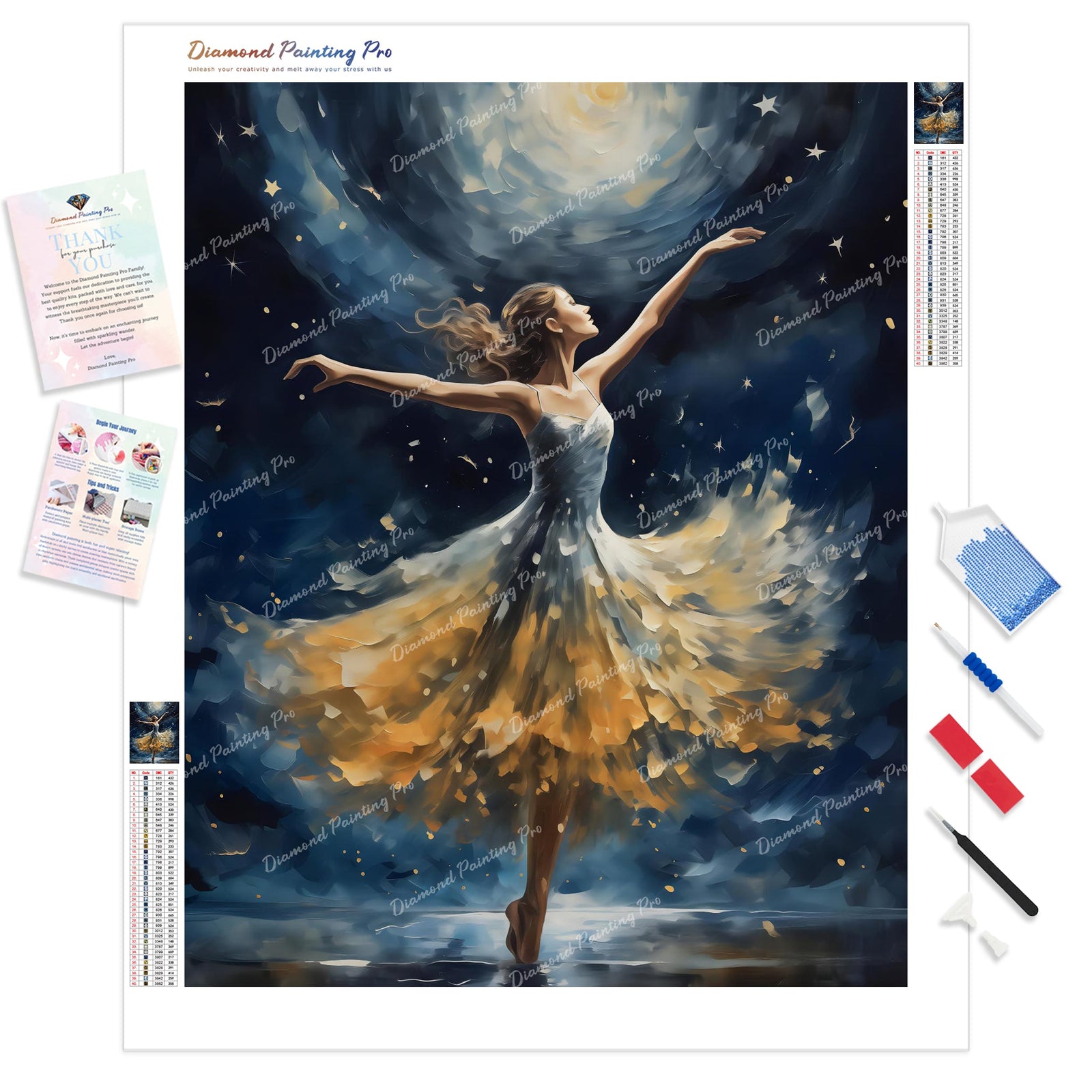 Moonlit Ballet | Diamond Painting Kit - Full Drill - Square or Round Diamonds with AB Drills Option