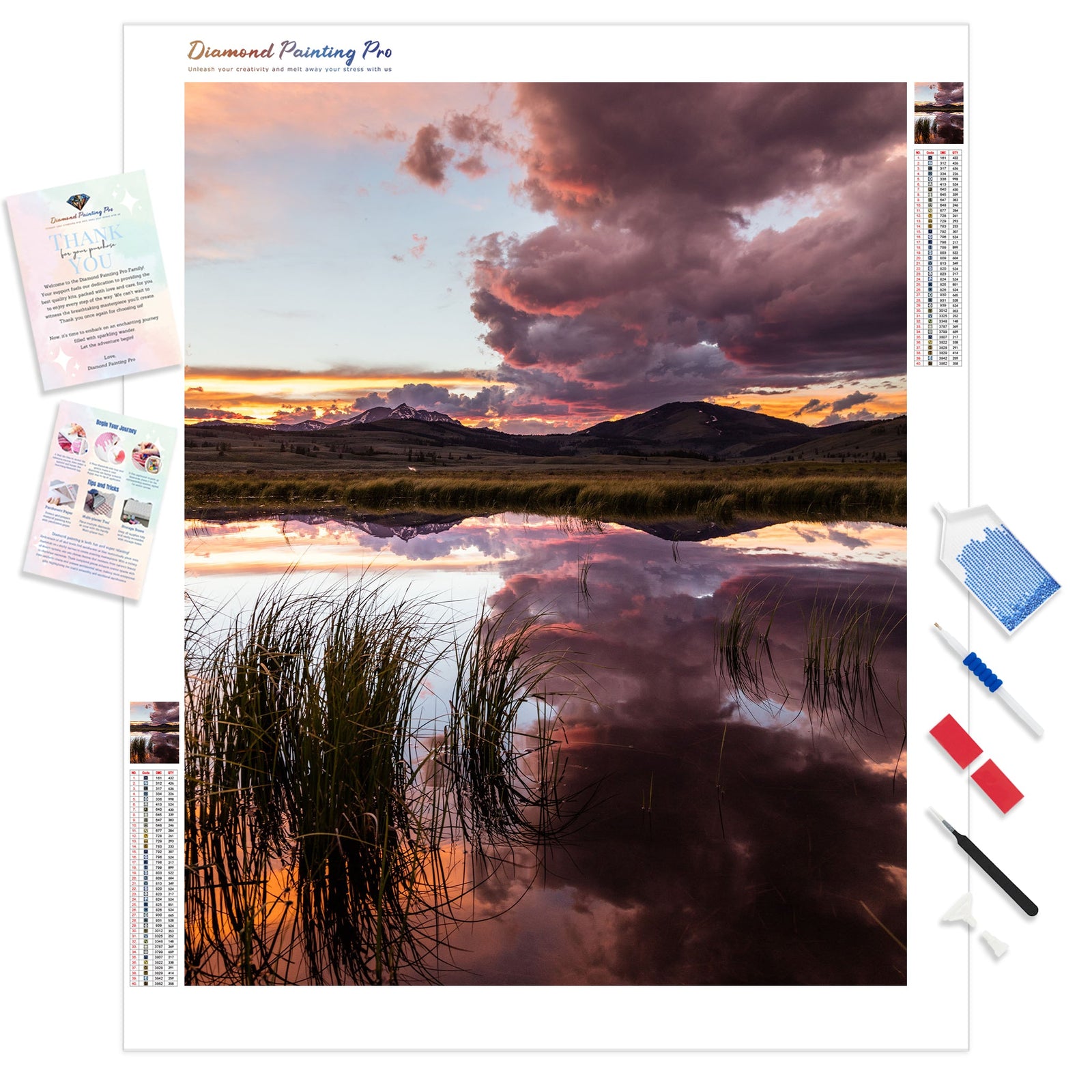 Yellowstone Sunset | Diamond Painting Kit - Full Drill - Square or Round Diamonds with AB Drills Option