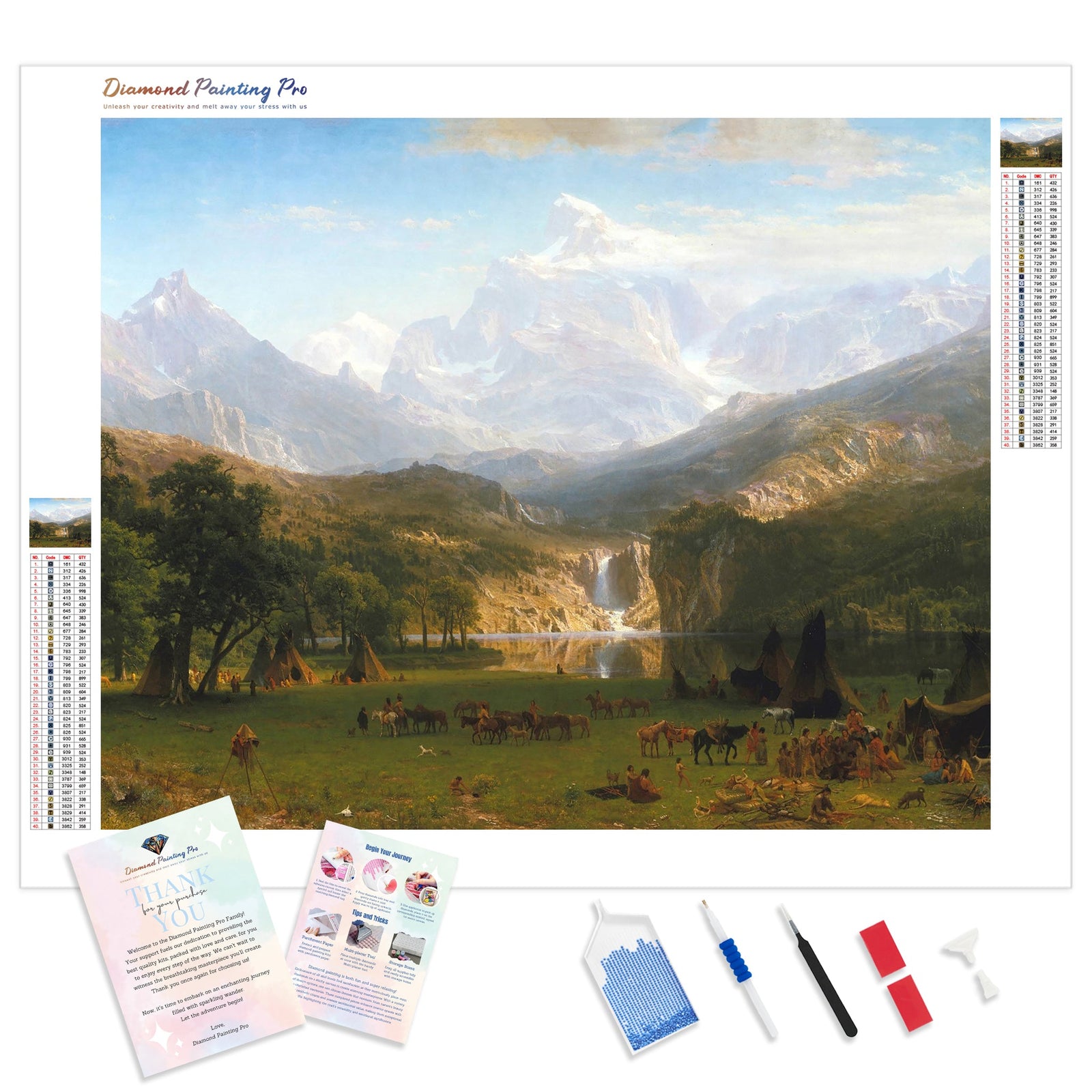 Rocky Mountains | Diamond Painting Kit - Full Drill - Square or Round Diamonds with AB Drills Option