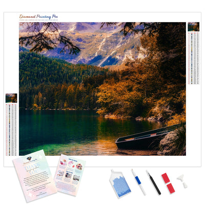 Autumn Canoe Ride | Diamond Painting Kit - Full Drill - Square or Round Diamonds with AB Drills Option