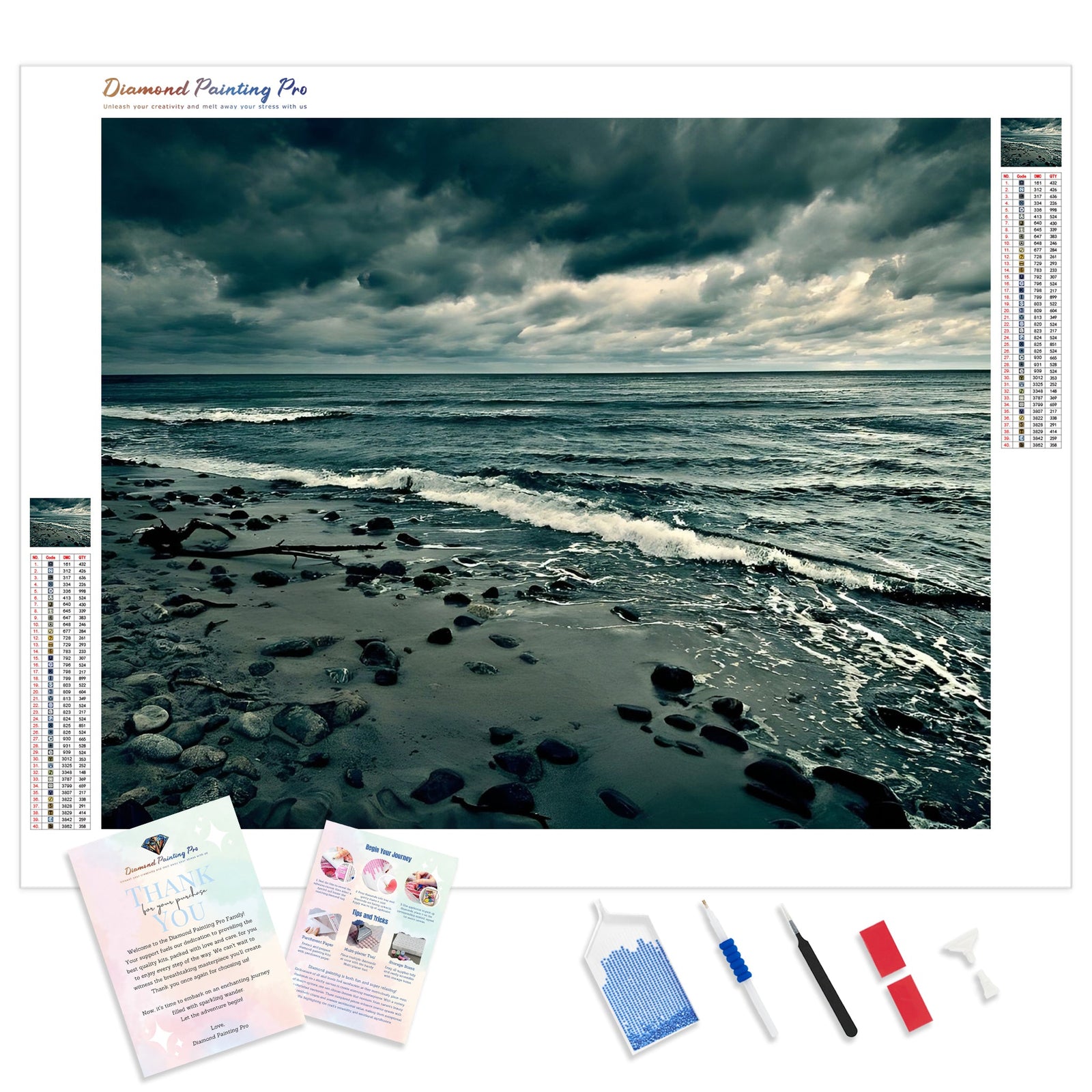 Ocean Mist | Diamond Painting Kit - Full Drill - Square or Round Diamonds with AB Drills Option