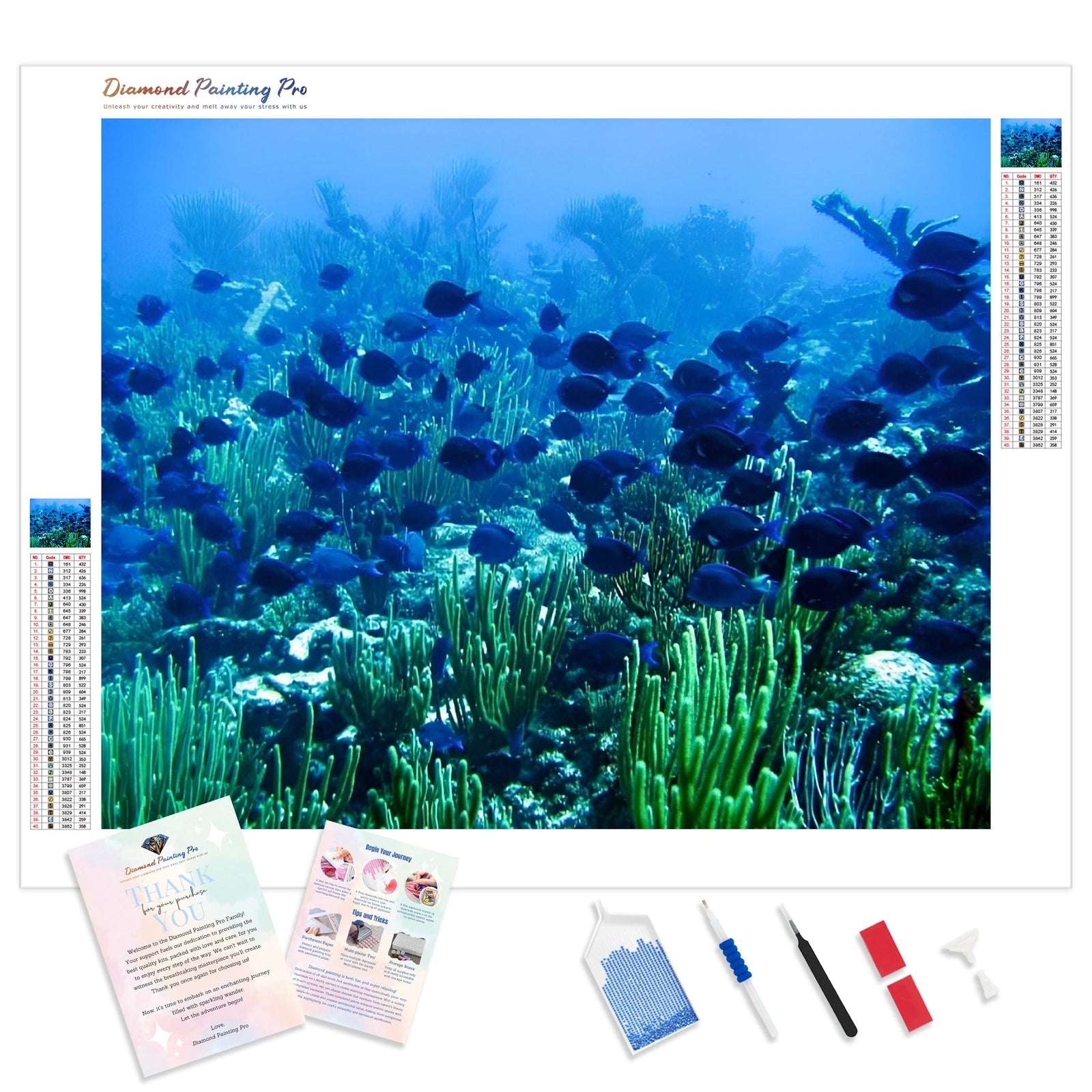 Under the Ocean | Diamond Painting Kit - Full Drill - Square or Round Diamonds with AB Drills Option