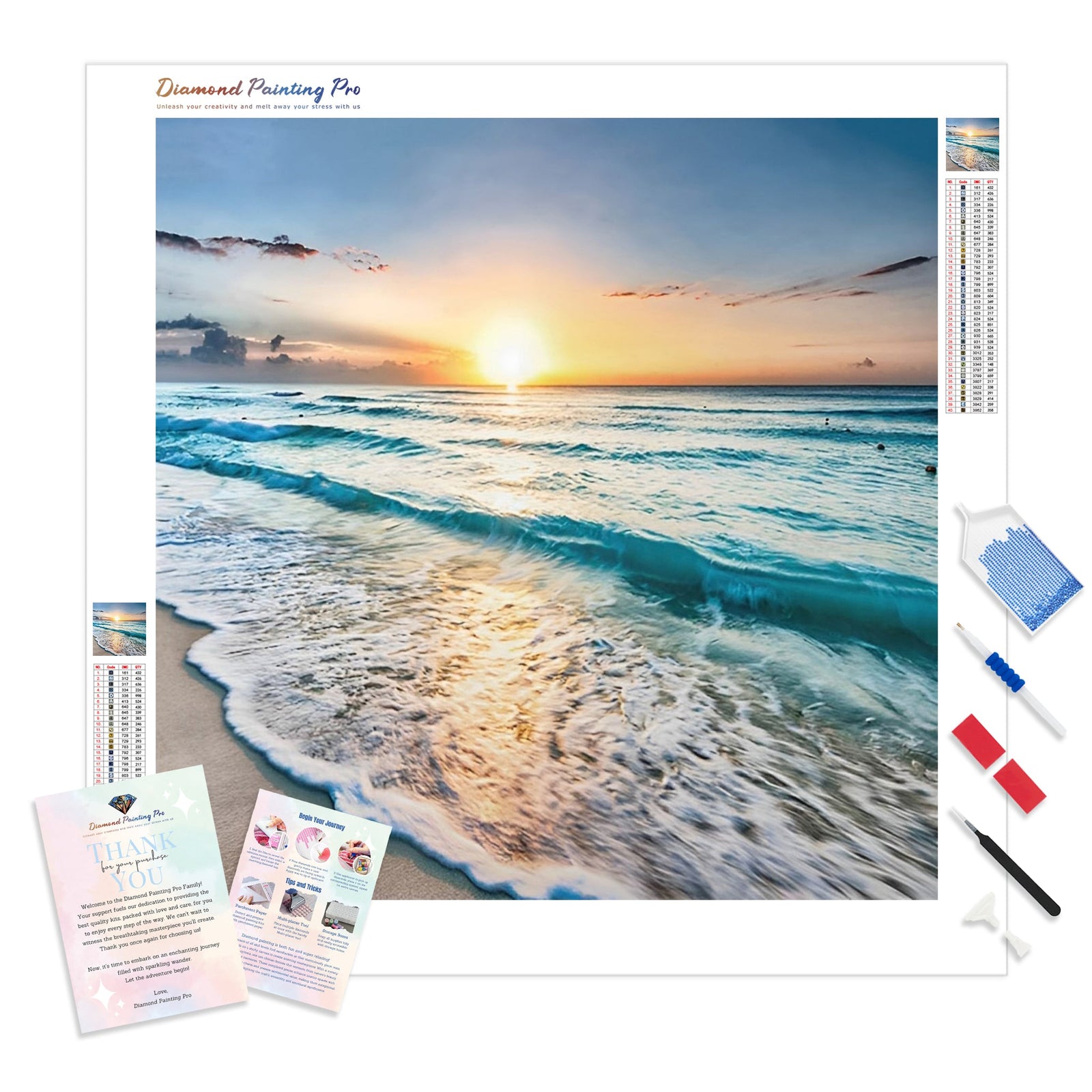 Ocean | Diamond Painting Kit - Full Drill - Square or Round Diamonds with AB Drills Option