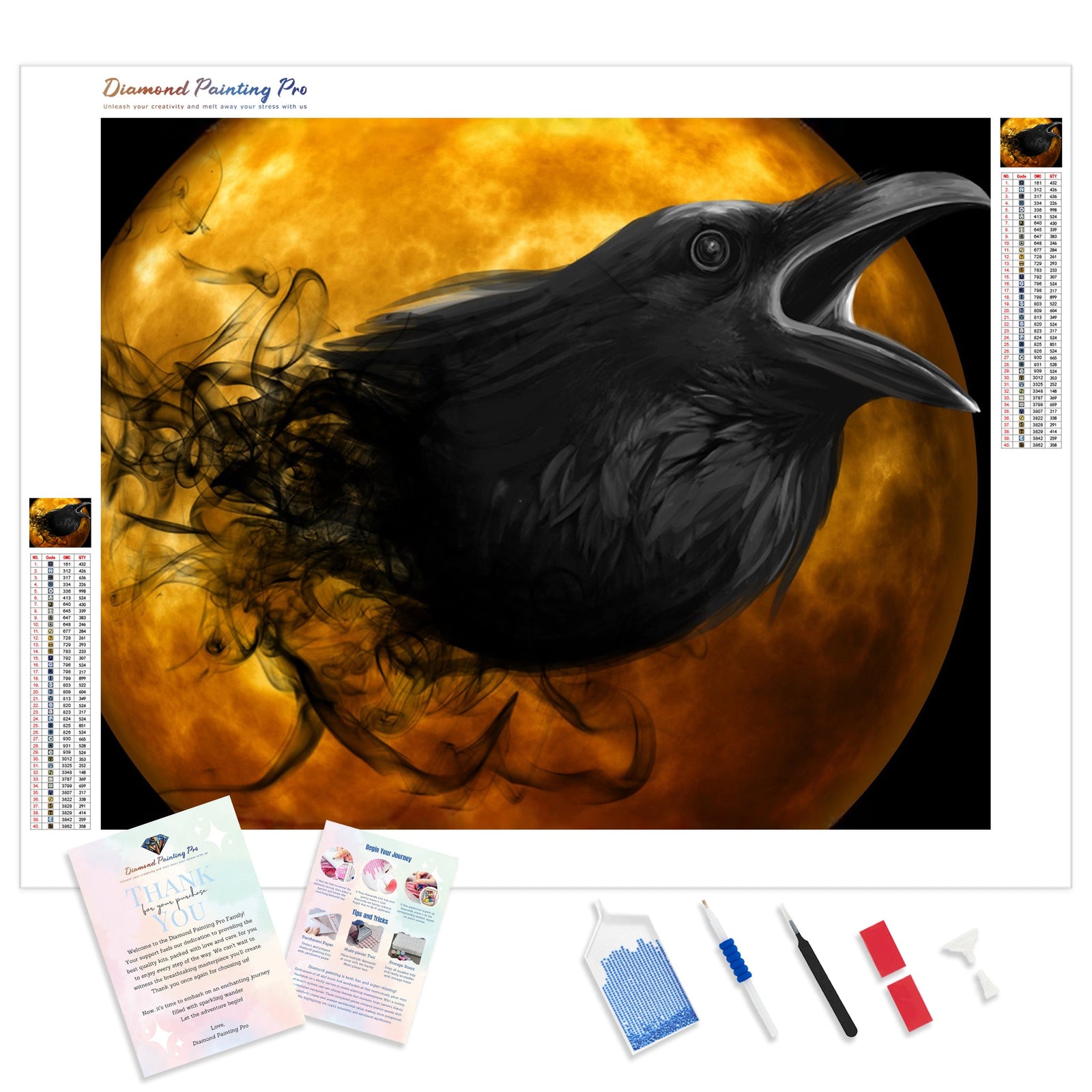 Raven Emergence | Diamond Painting Kit - Full Drill - Square or Round Diamonds with AB Drills Option