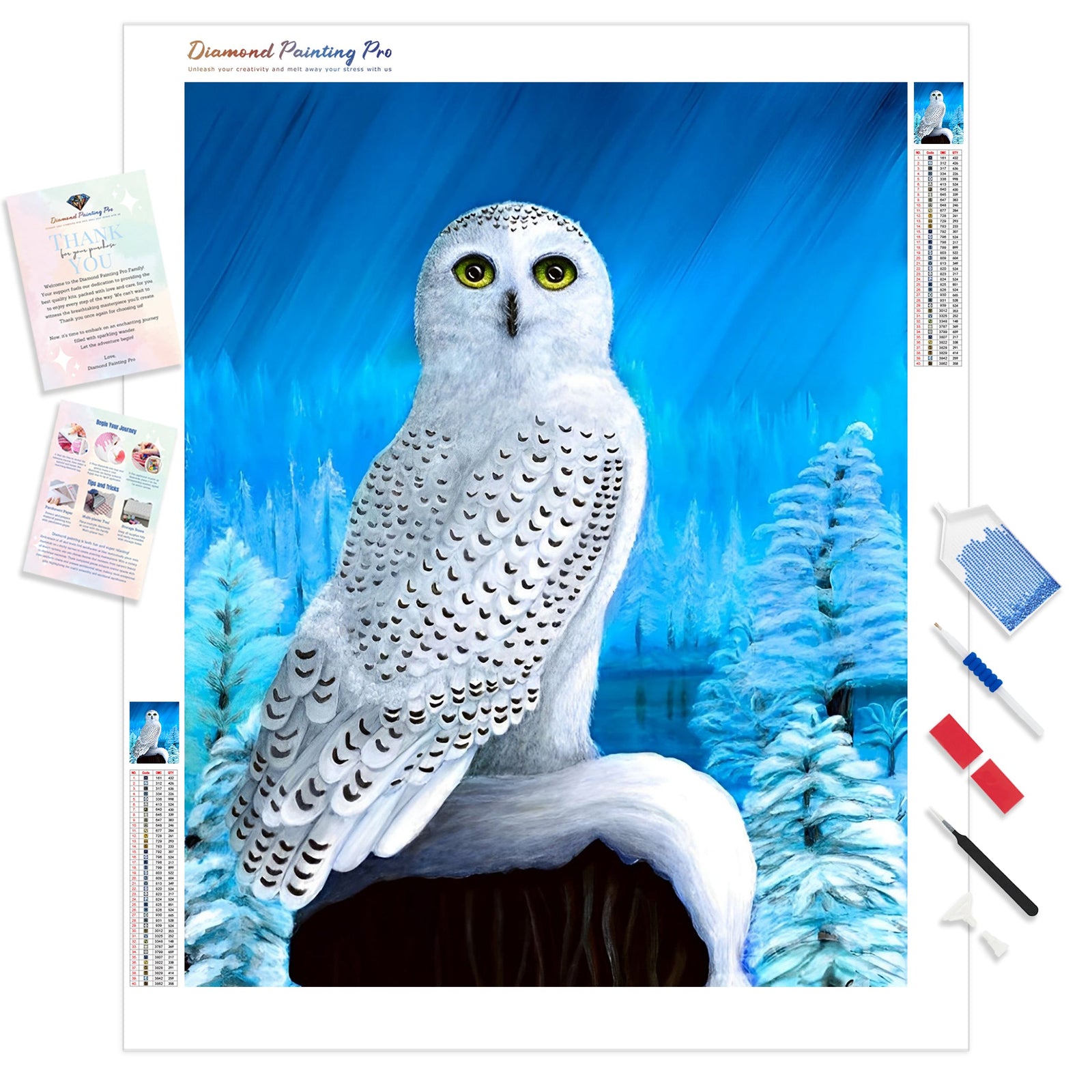 Snowy Delight | Diamond Painting Kit - Full Drill - Square or Round Diamonds with AB Drills Option