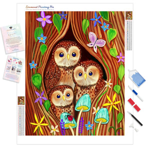 Owl Family Tree | Diamond Painting